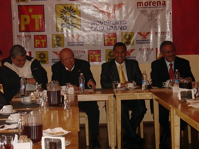 Acuerdan PRD, PT, Movimiento Ciudadano y MORENA, impulsar a López Obrador en Guanajuato