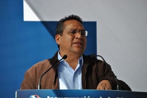 Juan Manuel Oliva en su mensaje agradeció el recibimiento por parte de la ciudadanía