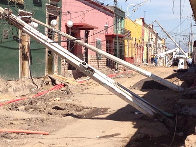 Se cayeron cinco postes el fin de semana 