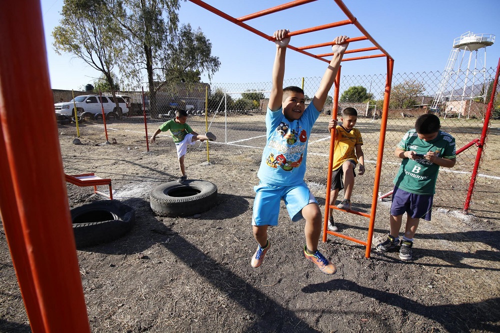 Los juegos fueron elaborados con herrería que se encontraba en la antigua cárcel